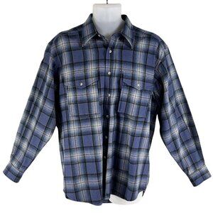VTG Pendleton Men M 100% Wool Flannel Shacket Vintage Jacket Flannel Fully Lined
